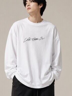 BTS BE Life Goes On White Long Sleeve T-Shirt Unisex Large K-Pop Streetwear